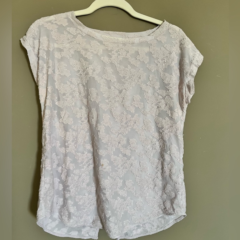 Wilfred Lilac Textured Floral Top